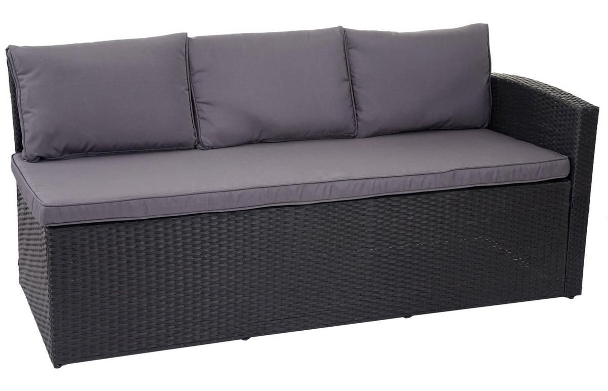 GARTENGARNITUR Schwarz - Schwarz, Metall - PROREGAL