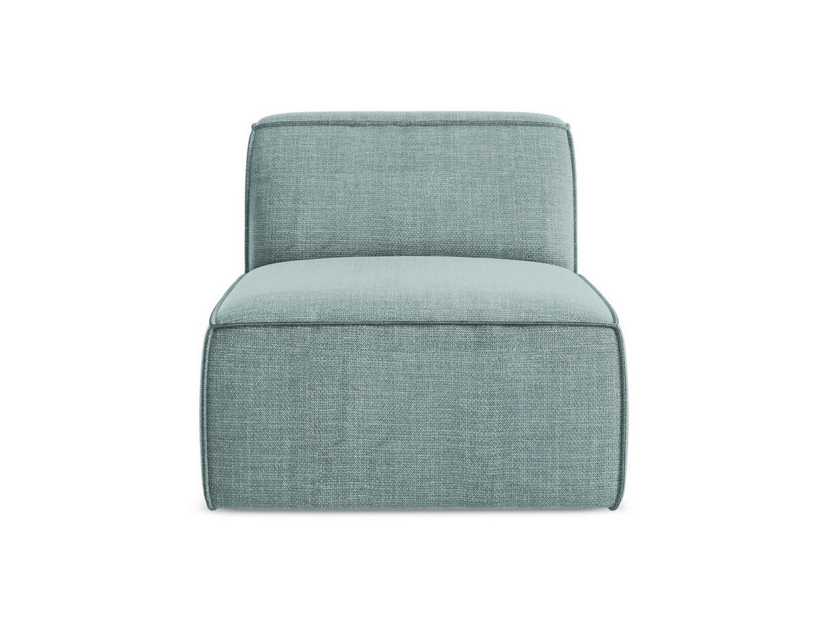 SOFAELEMENT Strukturstoff Blau - Pastellblau/Schwarz, Holzwerkstoff/Kunststoff (80/70/102cm) - Makamii