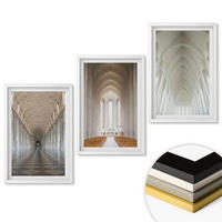 WANDBILDER 3er-Set - 40x60 cm Weißer Rahmen - Innenräume historischer Gebäude - Weiß, Kunststoff (40/60cm) - ArtPrintCave