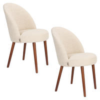 ESSZIMMERSTUHL Barbara Bouclé Beige - 2 er Set - Beige, Kunststoff (50/84.5/60.5cm) - Dutchbone