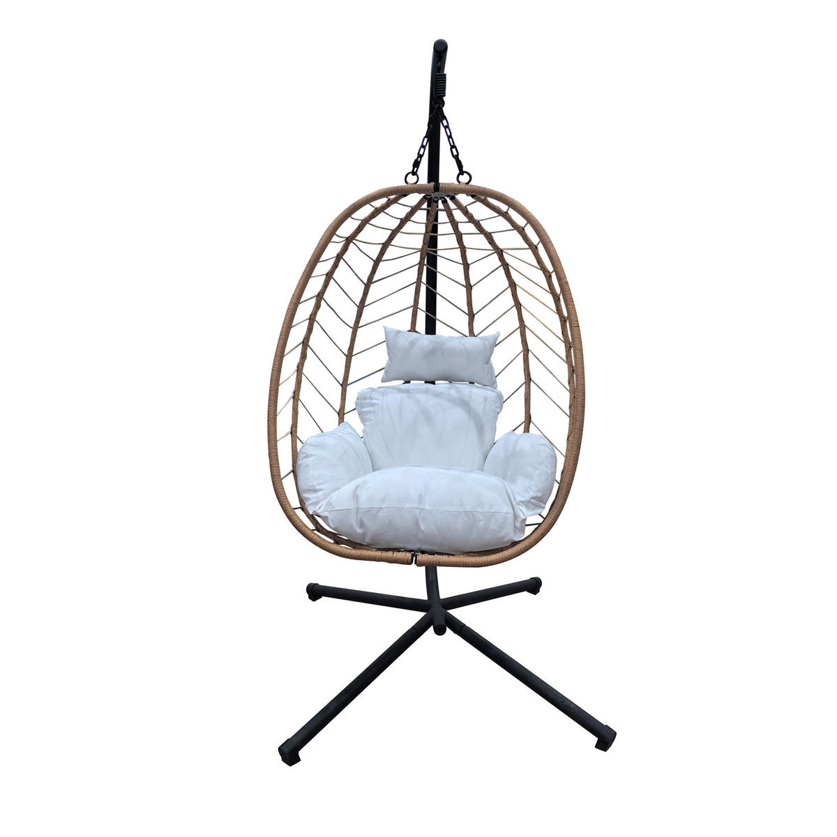 HÄNGESESSEL SHELLY Natur - Braun, Kunststoff (95/195/95cm) - SVITA