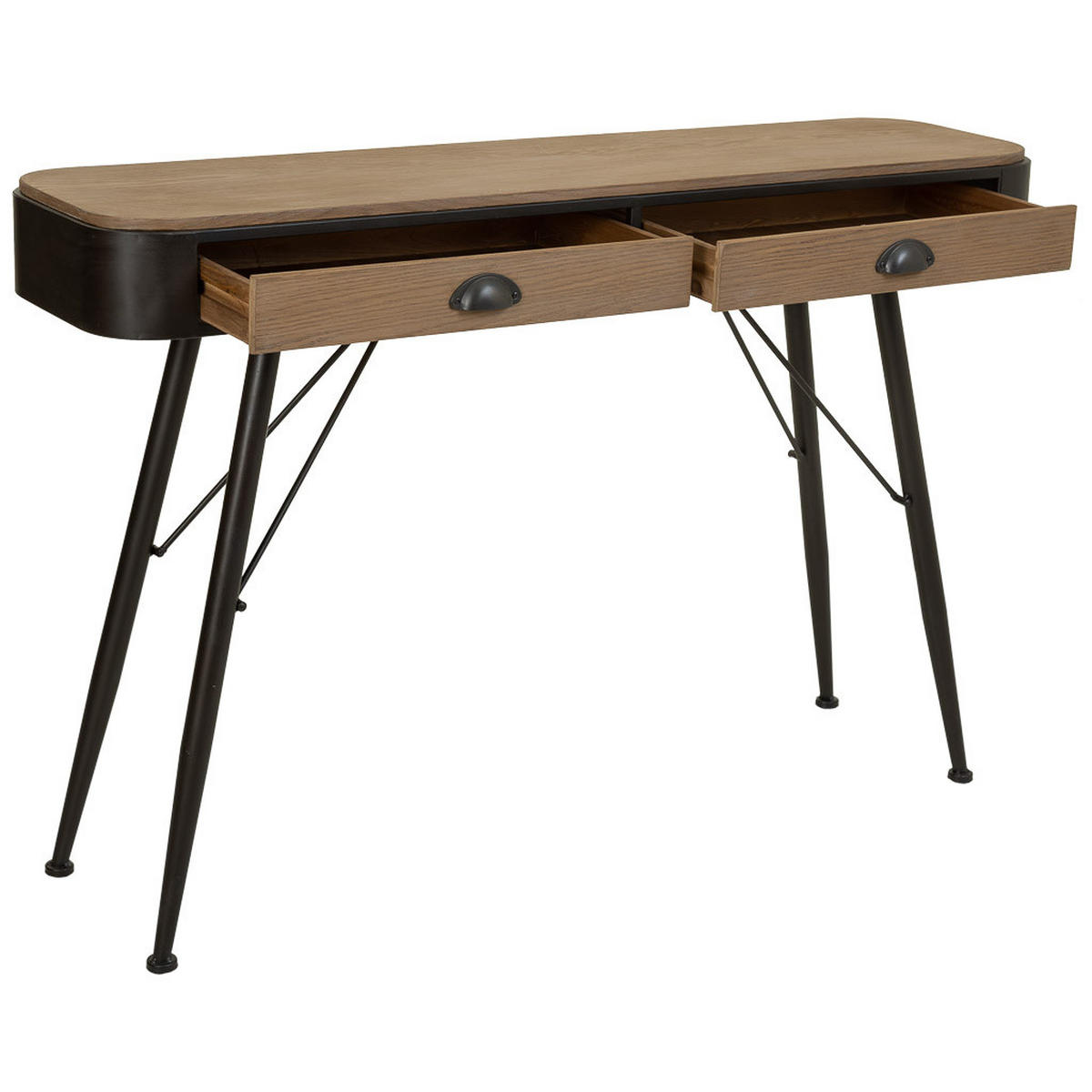 KONSOLE aus Holz und Metall 120x32x81 cm - Braun, Holz (32/120/80.5cm) - Wanderlust