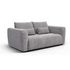 SOFA SORENO 3-Sitzer, platingrau - Schwarz/Grau, Holz/Textil (214/94/114cm) - Courtois Laville
