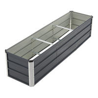 PFLANZBEET Nijmegen - Anthrazit, Metall (183/40/47cm) - [en.casa]