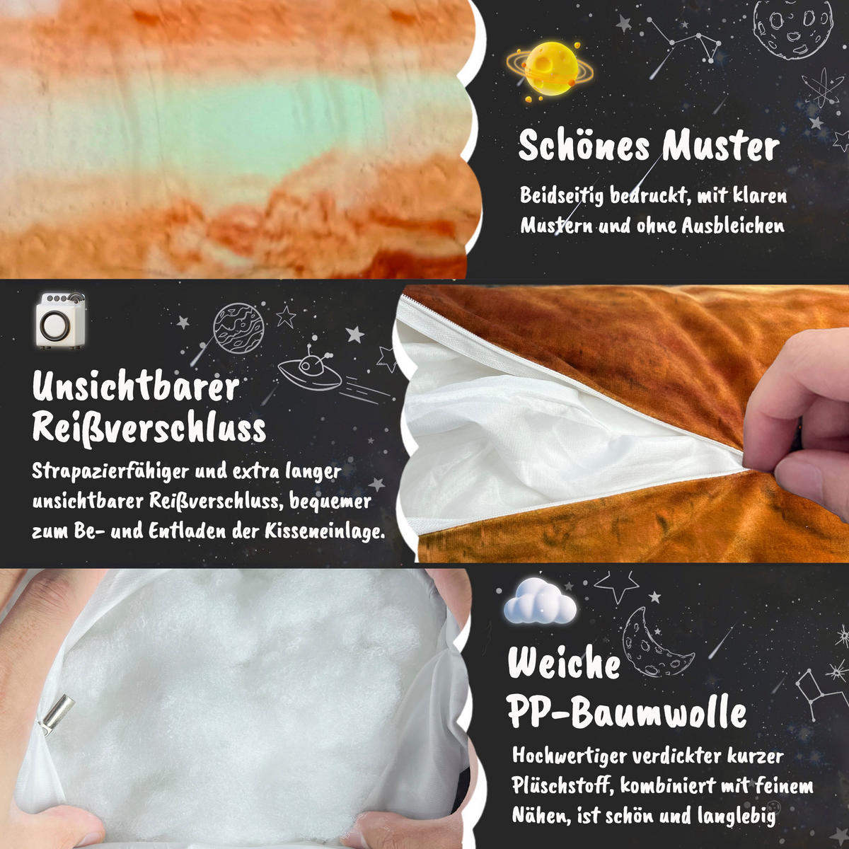 RÜCKENKISSEN passend für Kinderbetten Jupiter 100cm - Gelb, Textil (10/100cm) - Vercart