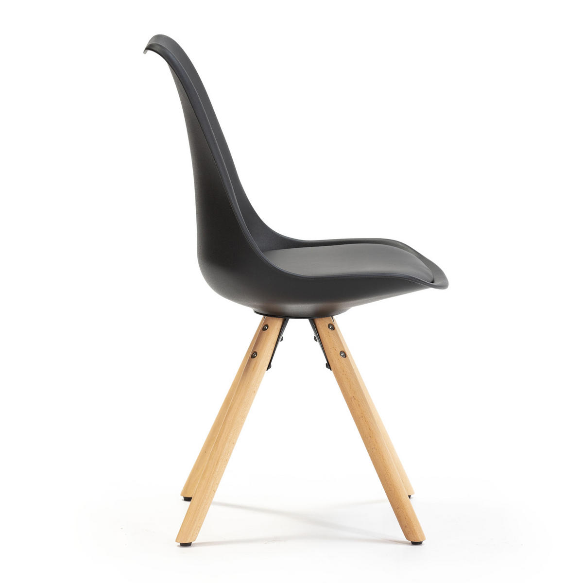 STUHL 2er-Set Jeff Schwarz - Schwarz, Holz/Kunststoff (49/84/54cm) - VS Venta-stock