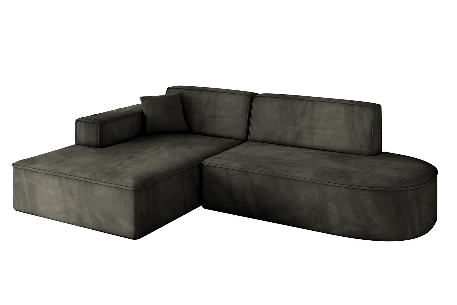 Altdecor Ecksofa Schwarz 232x165 cm