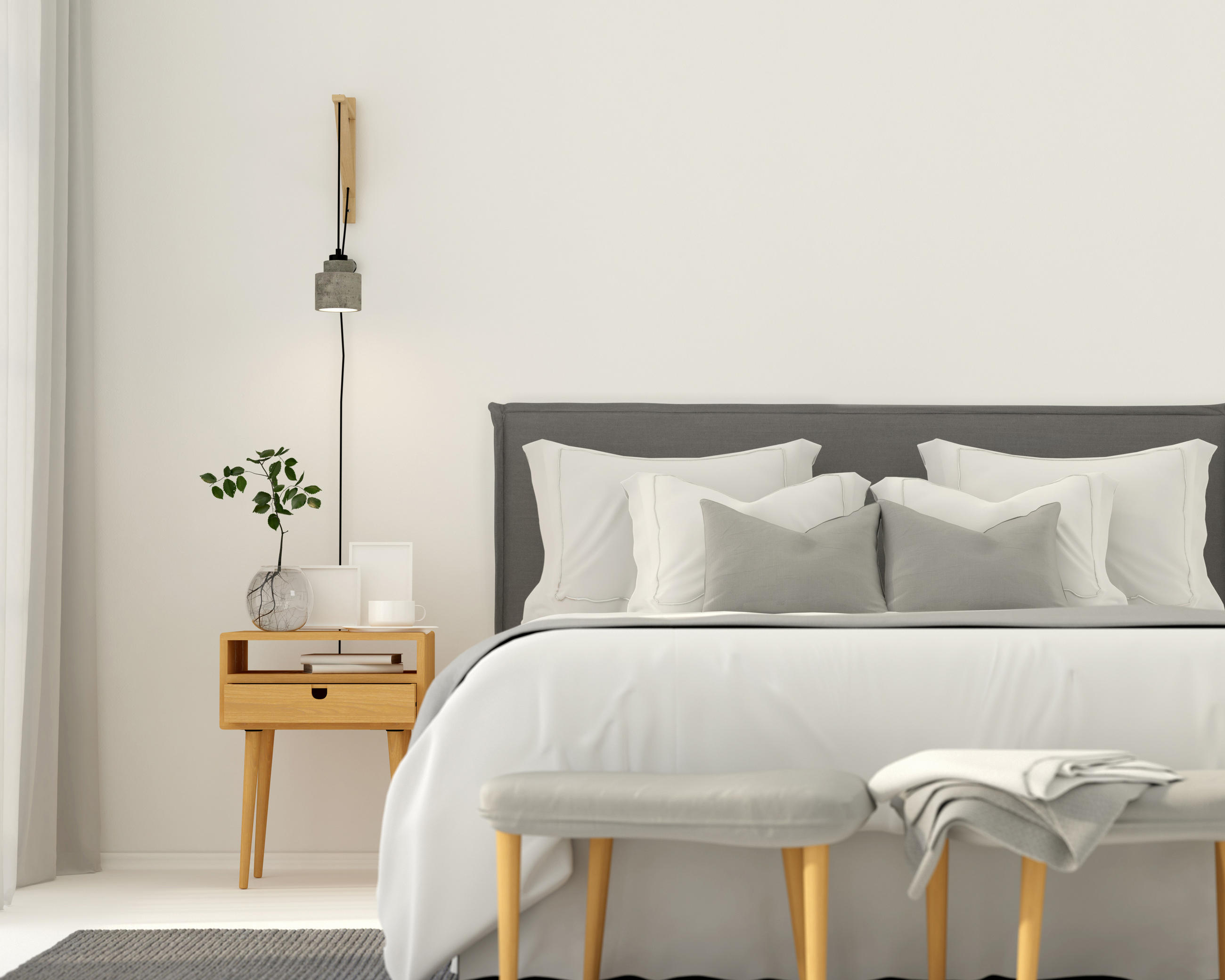 Thumbnail - RNT By Really Nice Things Kopfteil, Grau, Textil, 160x100x8 cm, Bett-Kopfteile