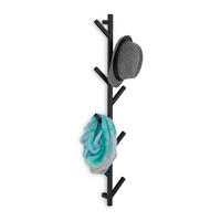 WANDGARDEROBE - Schwarz, Metall (19.5/100.5/7cm) - Relaxdays