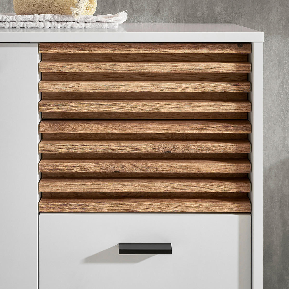 WASCHBECKENUNTERSCHRANK - Weiß, Holzwerkstoff (80/64/40cm) - home24