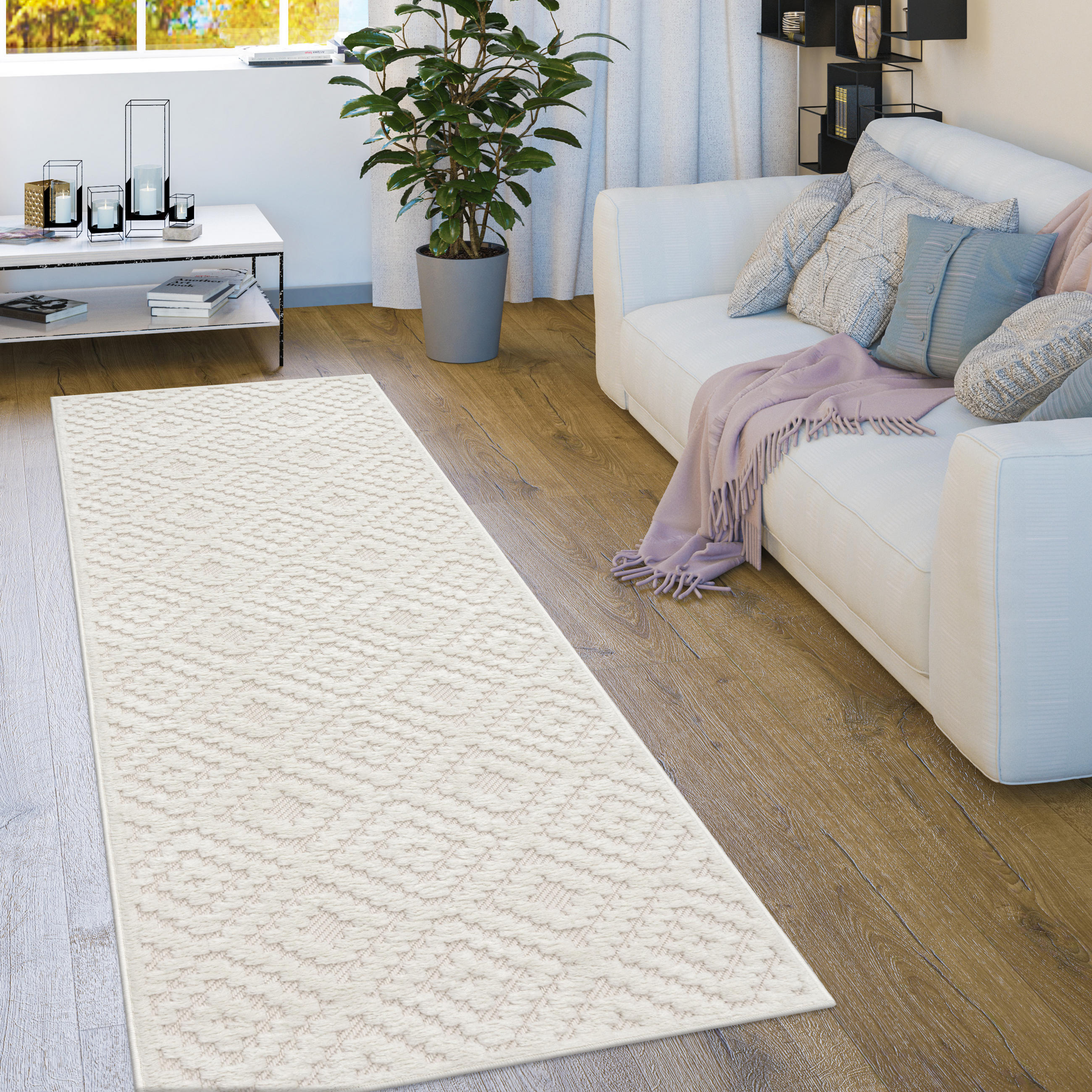 OUTDOORTEPPICH 80/250 cm Livorno 672 - Creme, Textil (80/250cm) - Paco Home
