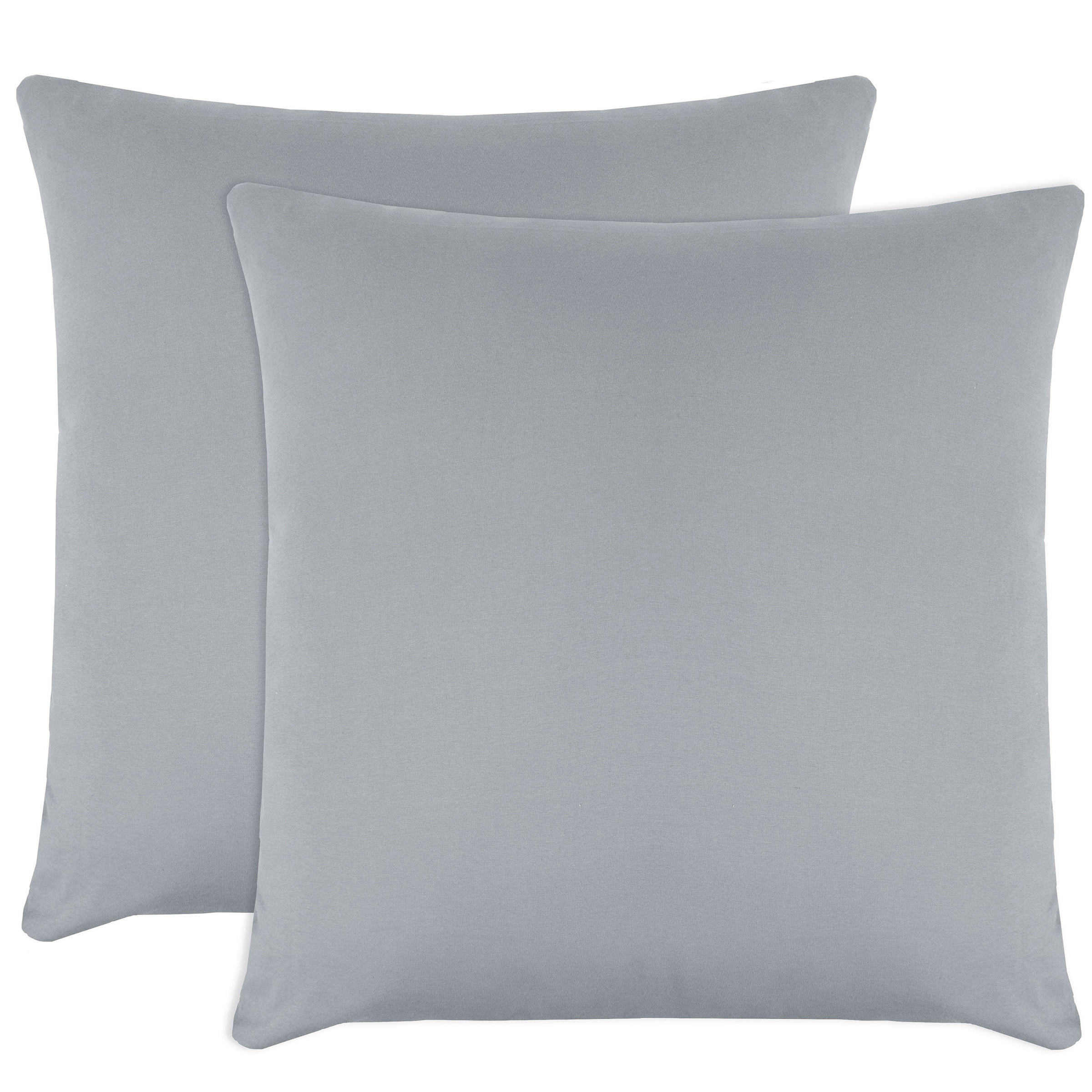 KISSENBEZUG, 2er-Set, 80x80 cm, 100% Baumwolle, Grau - Grau, Textil (80/80cm) - Zollner