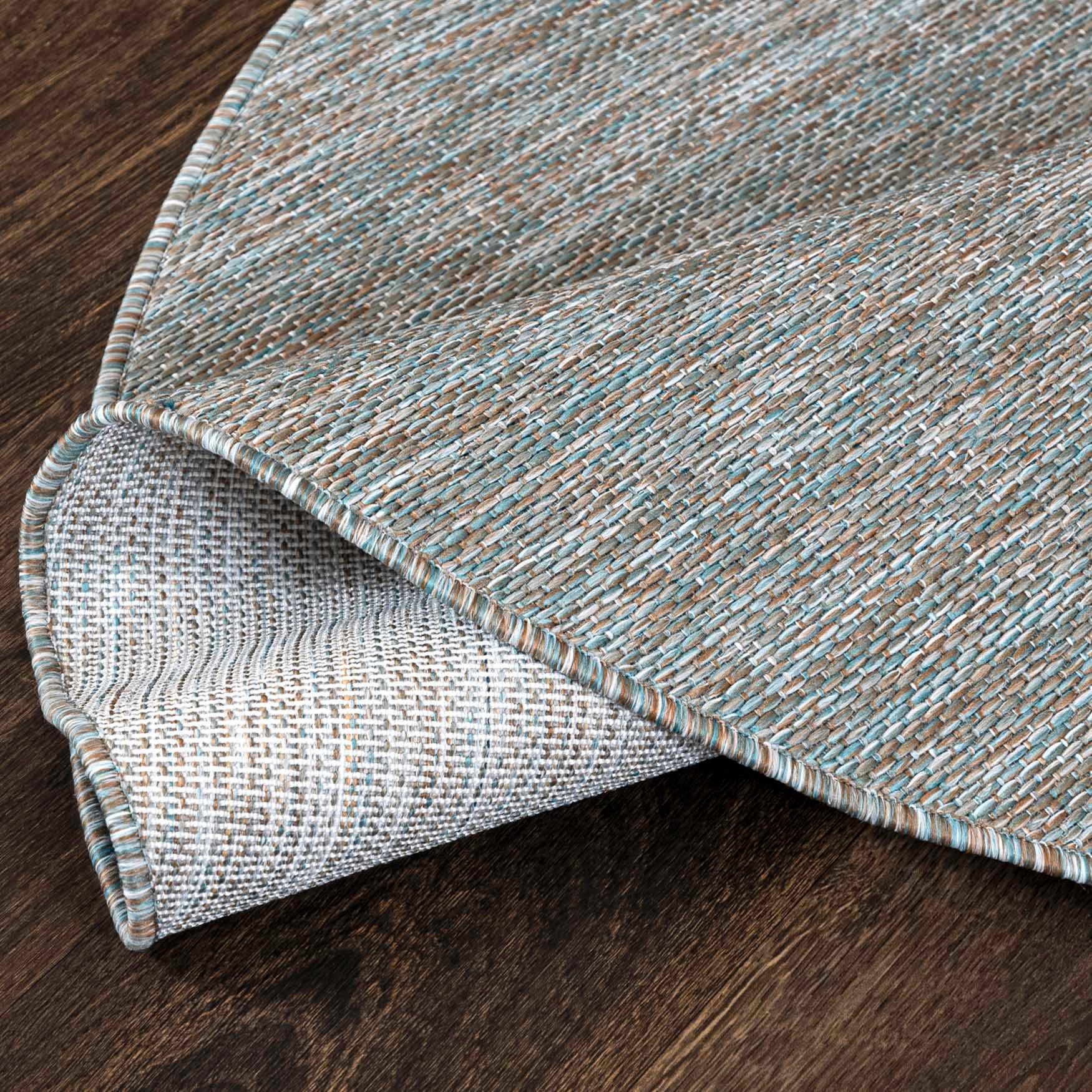 Thumbnail - Mazovia Teppich, Blaugrau, Textil, Abstrakt, Rund, 120x120 cm, Oeko-Tex® Standard 100, Teppiche & Böden, Teppiche, Moder...