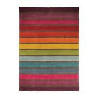 WOLLTEPPICH Bunt Streifenmuster handgetuftet DERWENT KATE, Multi 200x290 cm - Multicolor, Textil (200/290cm) - KADIMA DESIGN