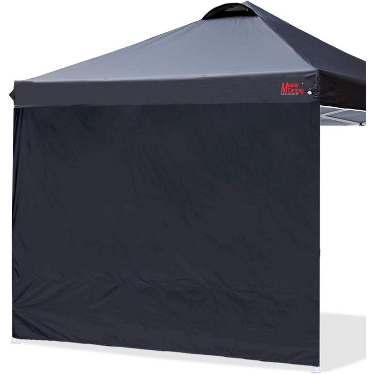 FALTPAVILLON 2 x 2 m mit Seitenwand Schwarz - Anthrazit, Textil (200/267/200cm)
