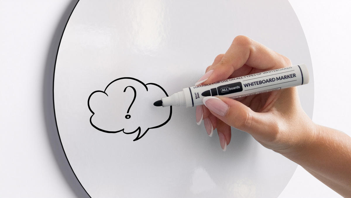 RUNDE Magnetplatte SLIMboard weiß 30 cm Durchmesser - rahmenlose weiße Tafel - Weiß, Metall (30/30/0.3cm) - ALLboards