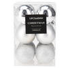 CHRISTBAUMKUGEL Santa Lila Silber 6/6/6 cm Kunstoff - Silberfarben, Kunststoff (6/6/6cm) - Mondex