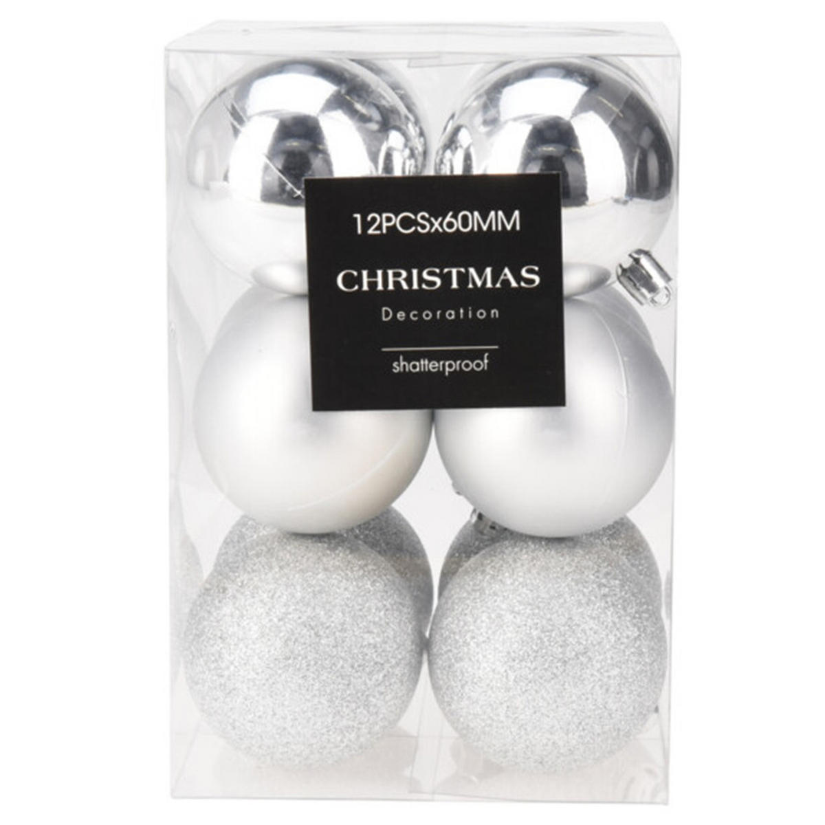 CHRISTBAUMKUGEL Santa Lila Silber 6/6/6 cm Kunstoff - Silberfarben, Kunststoff (6/6/6cm) - Mondex