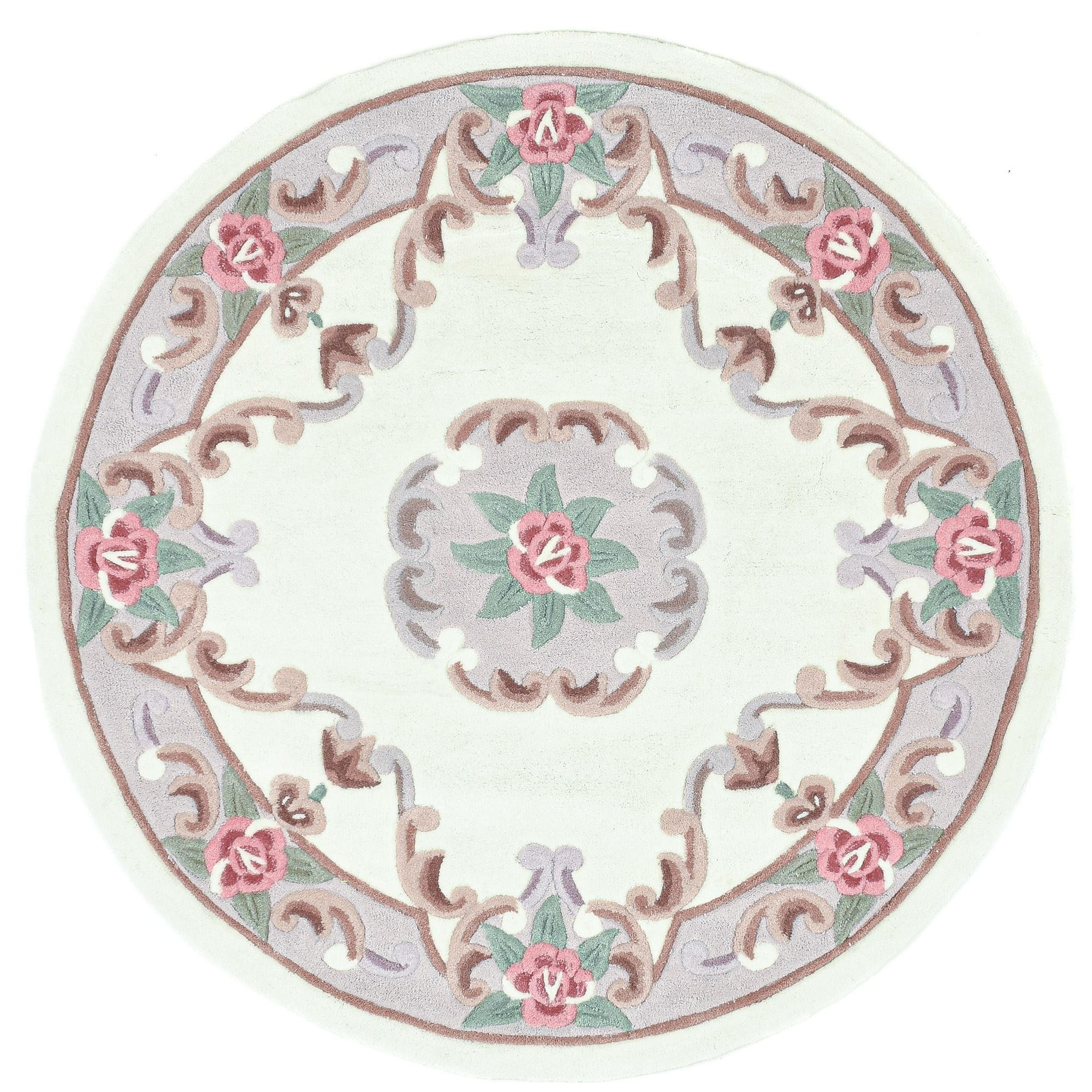 Theko Handtuftteppich Beige 150x150 cm
