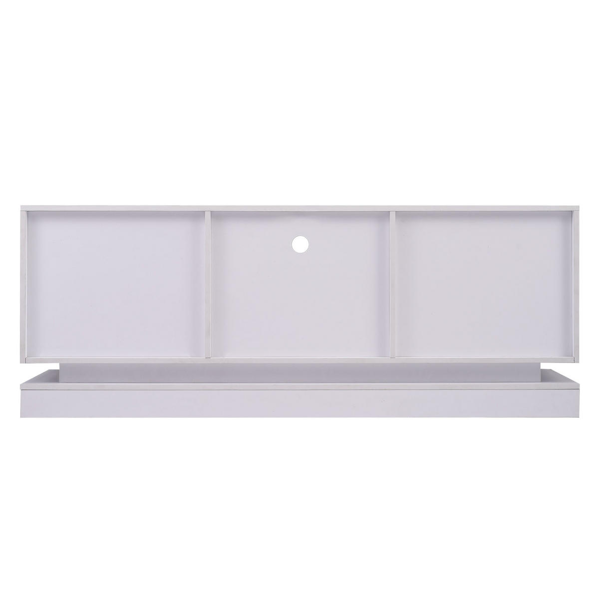 TV-SCHRANK in Weiß matt mit Türen und verstellbarer Glasablage 160/38.5/60 cm - Weiß, Holzwerkstoff (160/60/38.5cm) - Redom