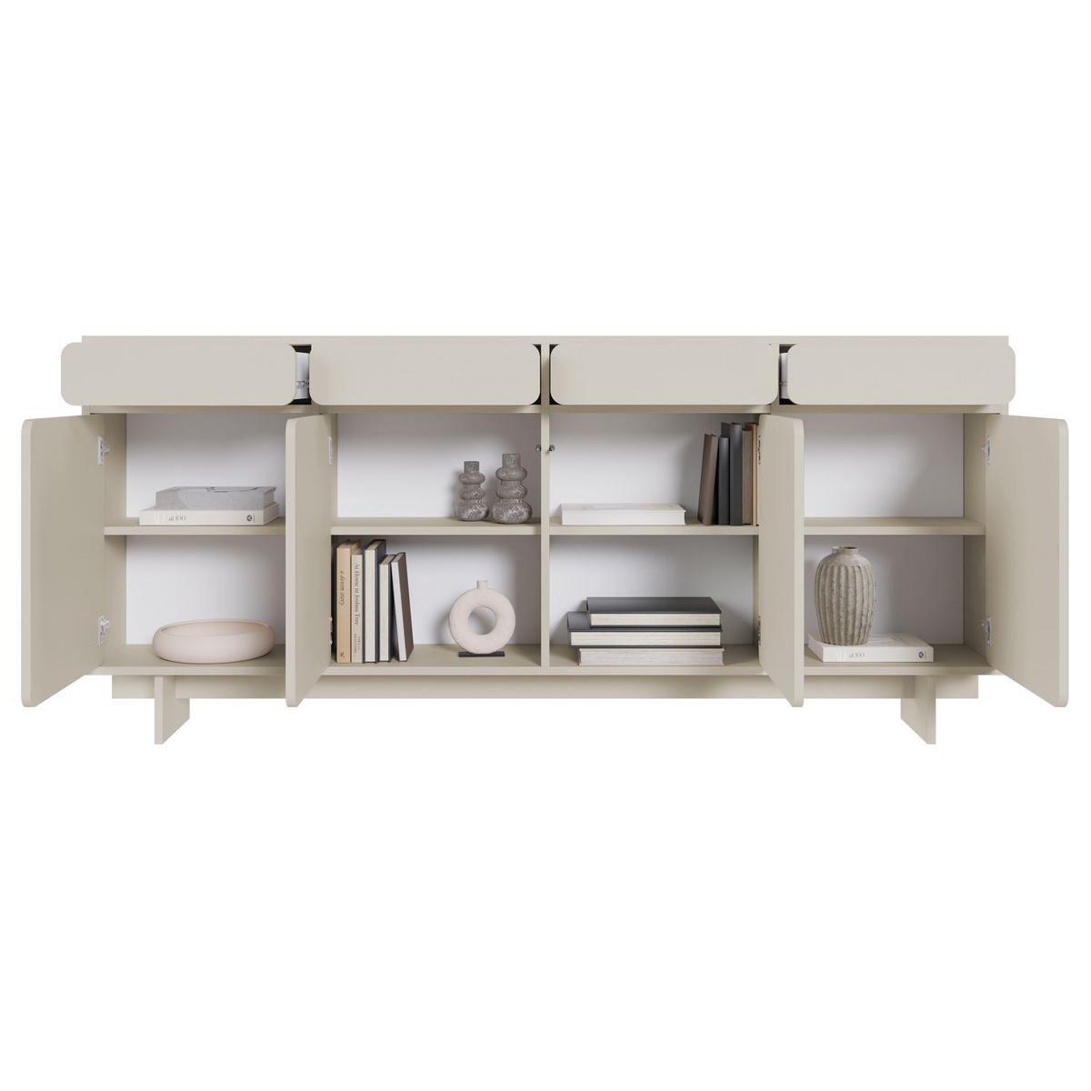 SIDEBOARD Wuwu Greige 200 cm - Taupe, Holzwerkstoff (200/88/35cm) - Selsey