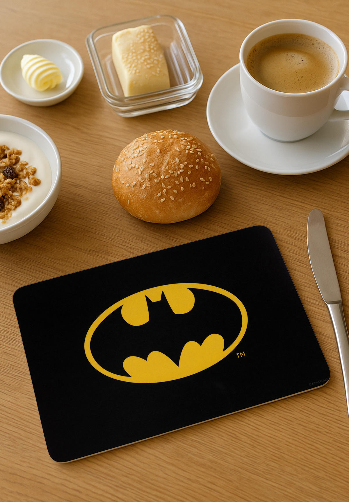 BRETTCHEN DC Comics Batman Logo Schwarz 14,5 x 23,5 cm - Multicolor, Kunststoff (14.5/23.5cm) - DC Comics