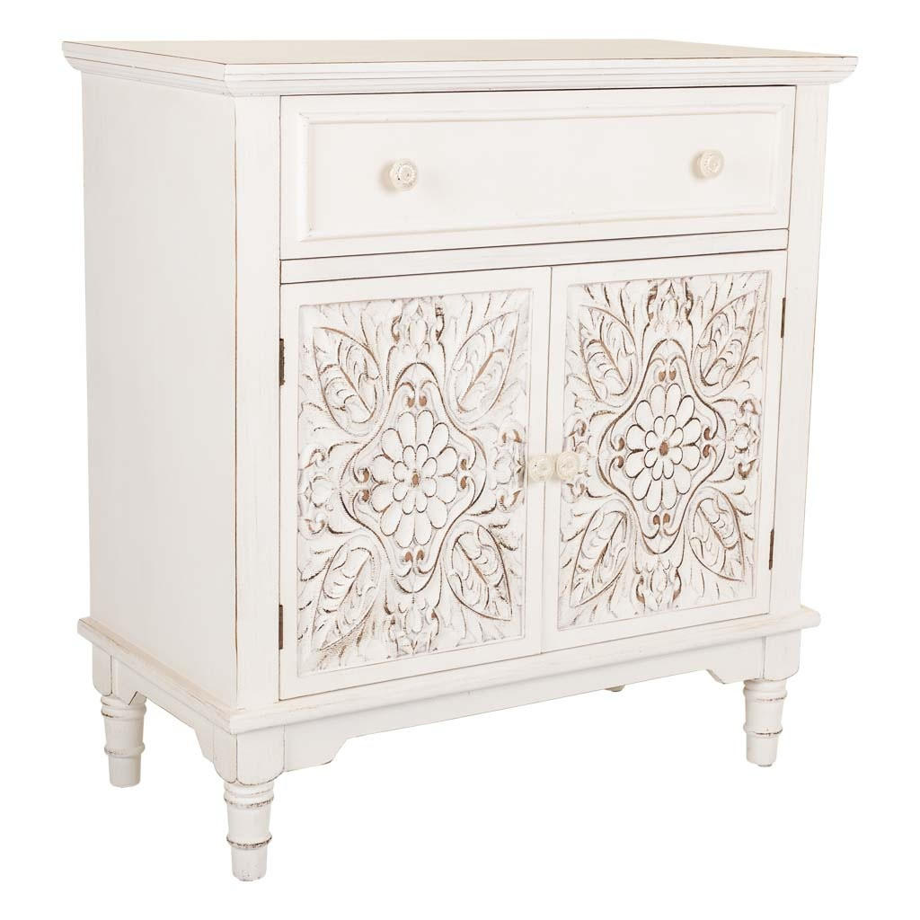 SIDEBOARD aus Holz 73x37x78 cm - Weiß, Holz (73/78/36.5cm) - Wanderlust