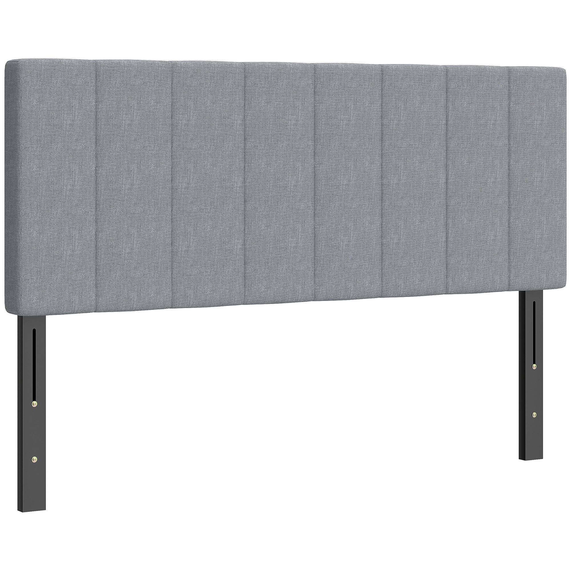 HOMCOM ČELO postele polyester kov šedá