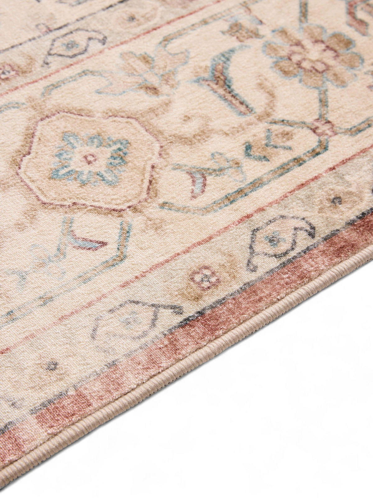 VINTAGE-TEPPICH Miray waschbar 80/150 cm - Rot/Multicolor, Kunststoff (80/150cm) - benuta Nest