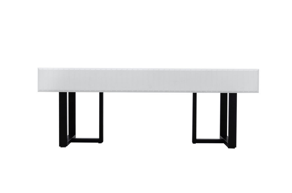 WOHNZIMMERMÖBEL-SET TV-Schrank und Couchtisch Schwarz/Weiß 2-tlg. - Schwarz, Holzwerkstoff (50.5/41/110cm) - Beauniv
