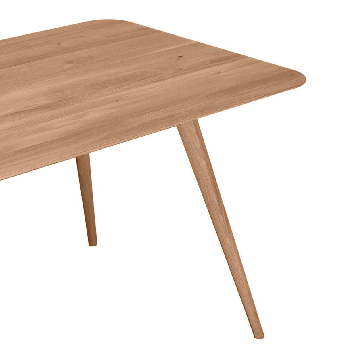 ESSTISCH - Massivholz - Eichefarben, Holz (90/220/75cm) - home24