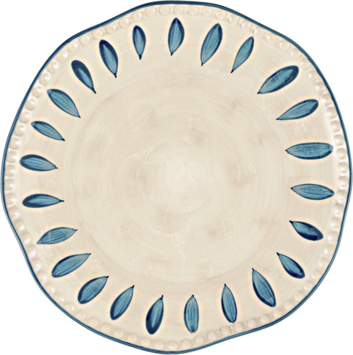 SERVIERTELLER Domitilla Nachtblau - Multicolor, Keramik (32cm) - Rose & Tulipani