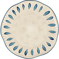 SERVIERTELLER Domitilla Nachtblau - Multicolor, Keramik (32cm) - Rose & Tulipani