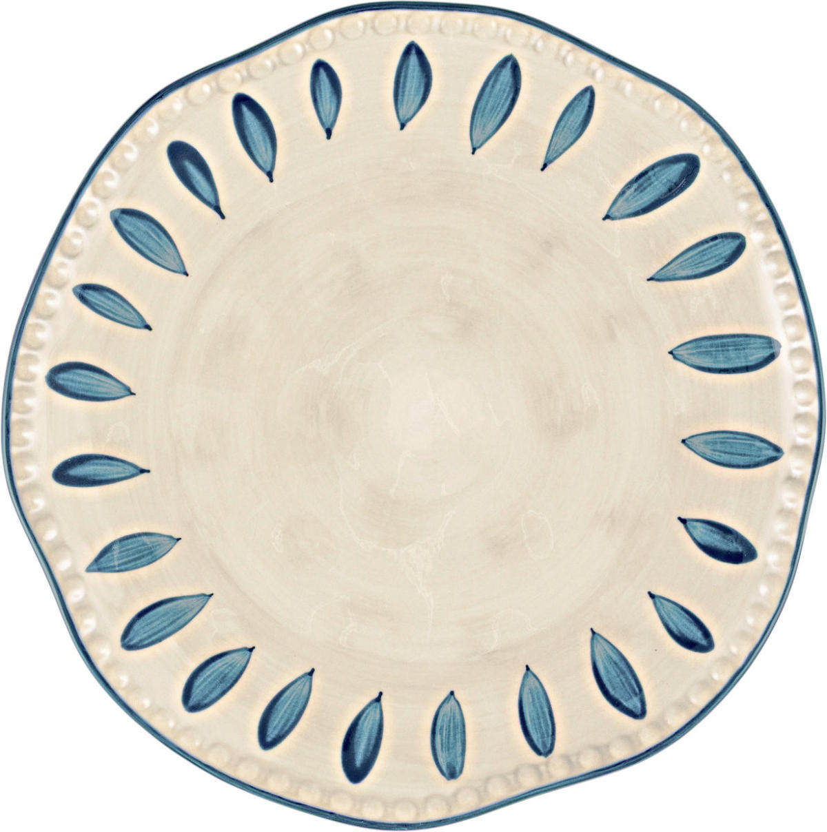 SERVIERTELLER Domitilla Nachtblau - Multicolor, Keramik (32cm) - Rose & Tulipani