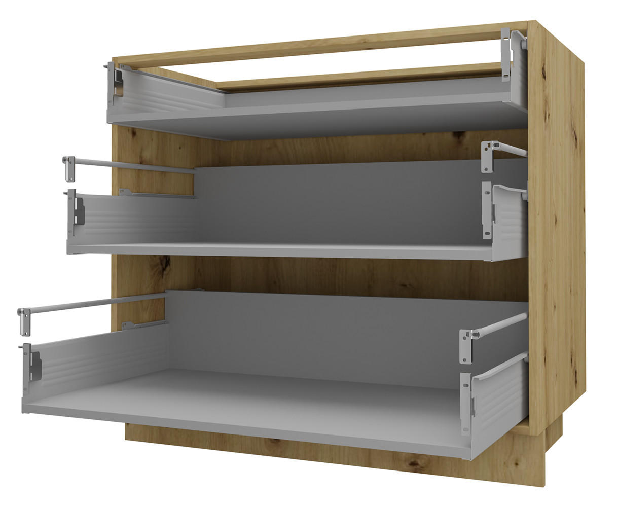 SCHUBLADENUNTERSCHRANK Kvantum D3M/90 90 / 50 / 82cm - Eiche Artisan/Mintgrün, Holz/Holzwerkstoff (90/82/50cm) - Feldmann-Wohnen