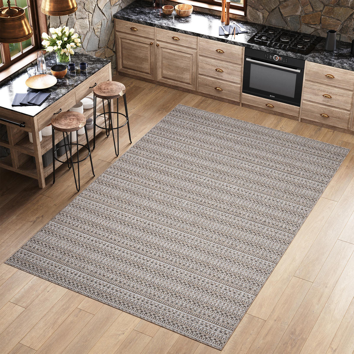 TEPPICH MELISSA Braun 140/200 cm - Braun, Kunststoff (140/200cm) - Tapiso