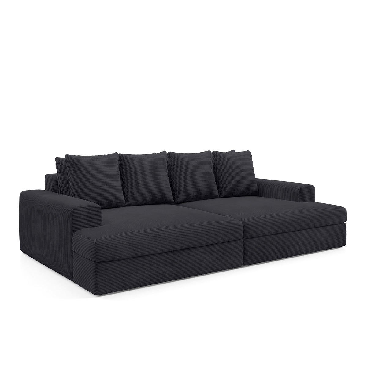 Petits-meubles Sofa Schwarz 272x86x167 cm