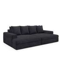 SOFA Paola 3 Sitzplätze Schwarz - Schwarz, Holz (272/86/167cm) - Petits-meubles