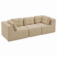 ECKSOFA modular mit tiefer Sitzfläche Cord Beige - Beige, Kunststoff (104/69/297cm) - Meubliv