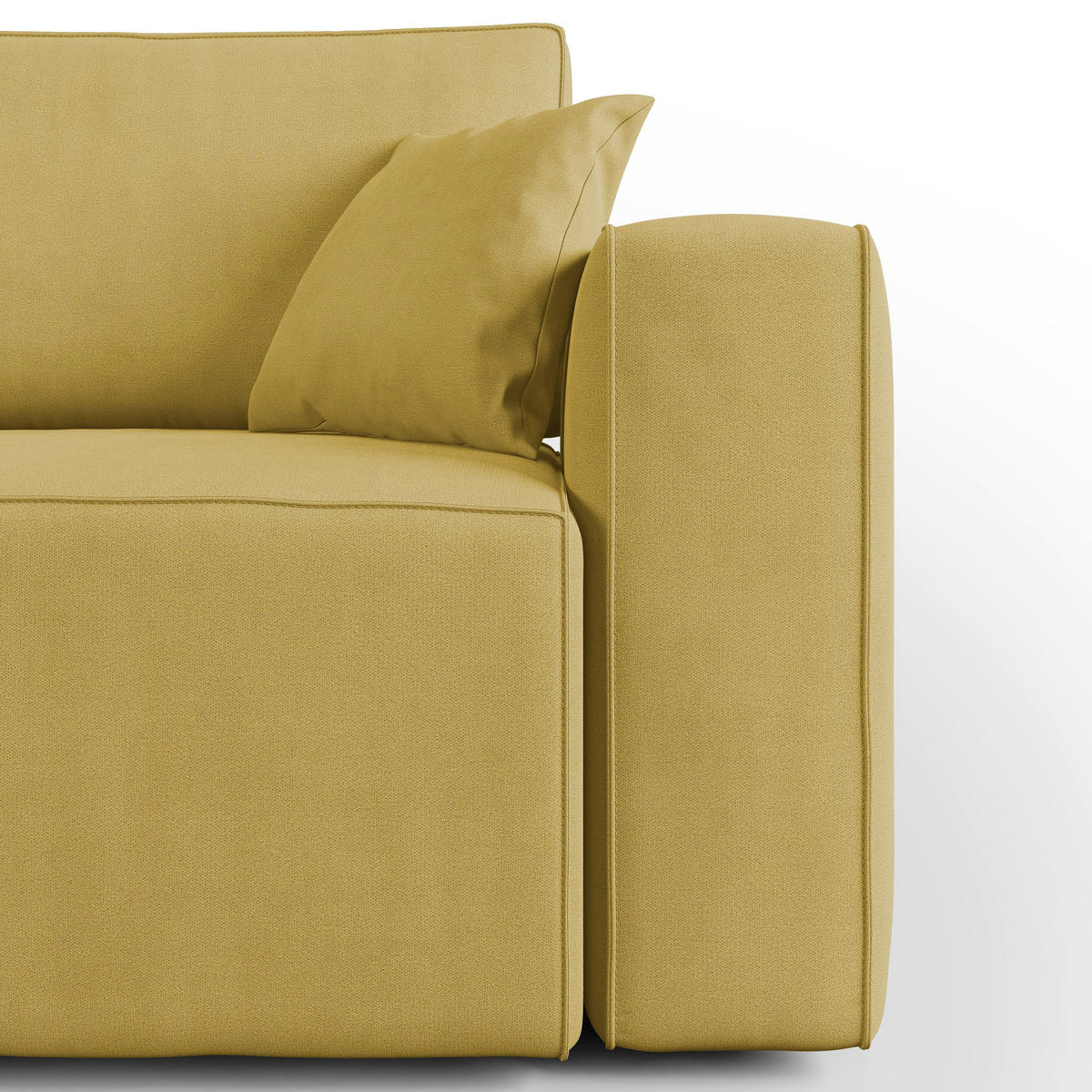 LINEARSOFA Morfeo - Gelb, Textil (215/86/99cm) - Divani.store