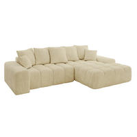 ECKSOFA Ottomane Rechts ENSI-L - 267x164x88 cm Taupe - Taupe, Holzwerkstoff/Kunststoff (164/267cm) - ALTDECOR