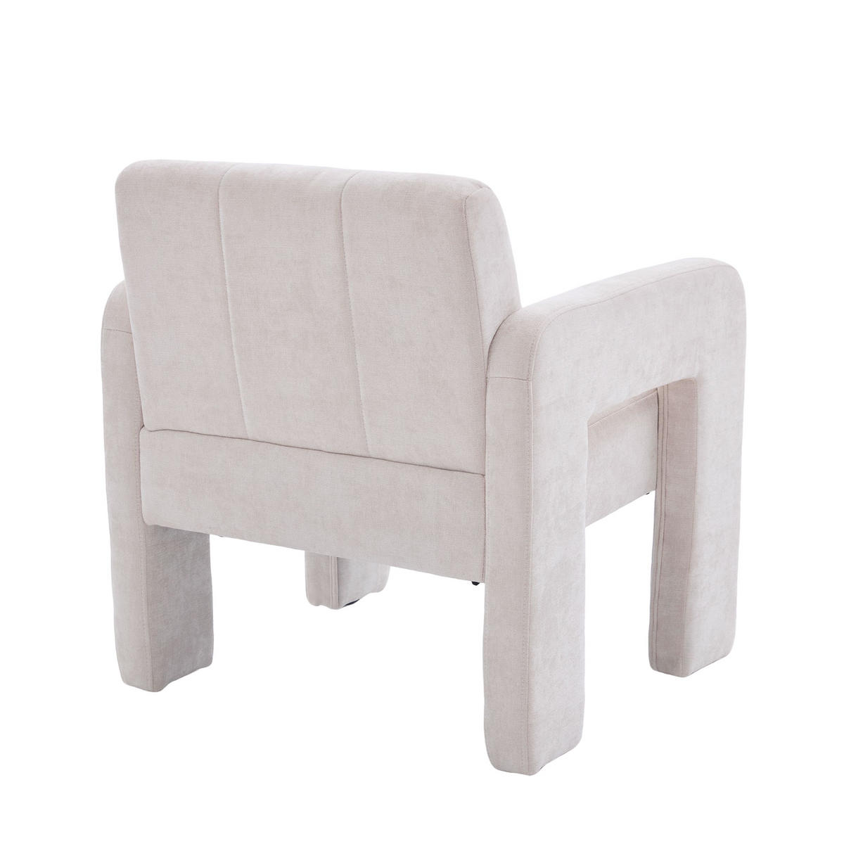 SESSEL Einzelner Sessel,dicke Polsterung,Chenille,Beige - Beige, Textil (67.5/74.5/69cm) - LVHOM