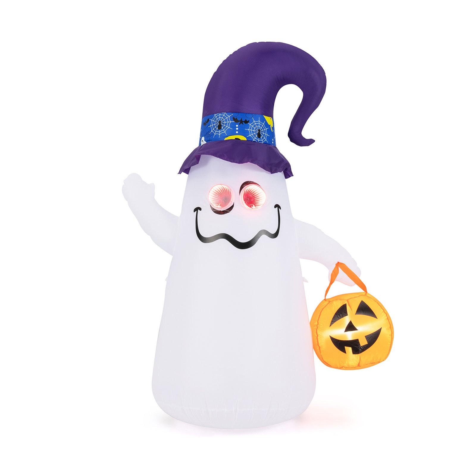 HALLOWEEN Deko Outdoor Weiß - Weiß, Textil (73/180/132cm) - COSTWAY