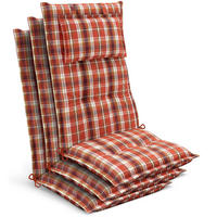 HOCHLEHNER Highlux HL 120x52x7cm Orange-Rot-Grün-Kariert (3tlg) - Grün, Textil (52/120cm) - Beautissu 