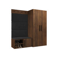 MOBILIER PENTRU HOL Medi I - culoare lemn de nuc/antracit, material plastic/compozit lemnos (80/191/50cm) - MIRJAN24