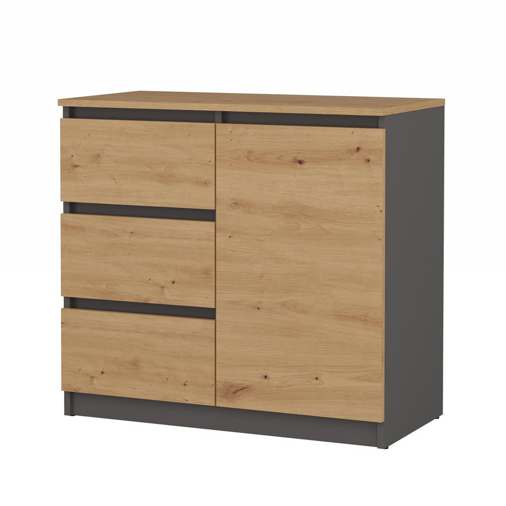 KOMMODE Anthrazit, Artisan 80/75/40 - Anthrazit, Holzwerkstoff (80/75/40cm) - RAUMHIRSCH FURNITURE