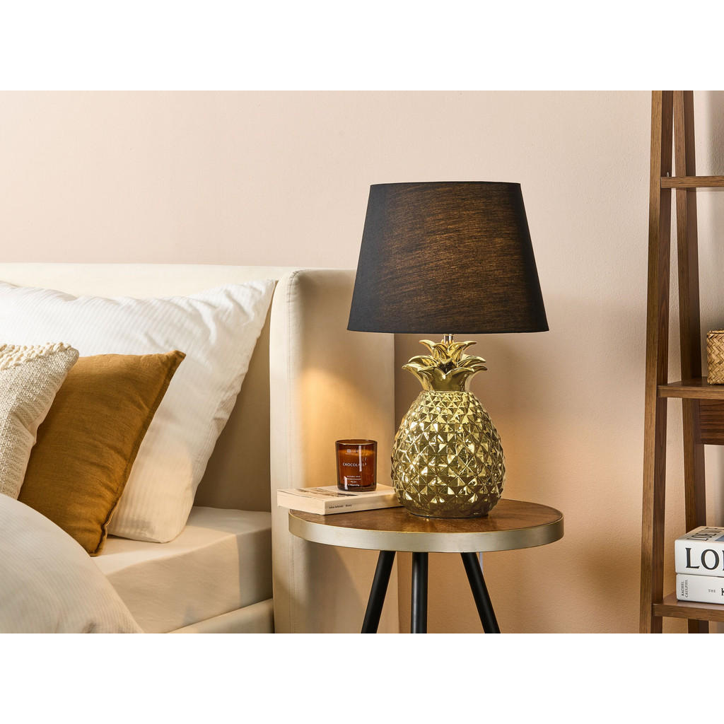 Thumbnail - Beliani Tischlampe, Gold, Keramik, 32x52x32 cm, Lampen & Leuchten, Innenbeleuchtung, Tischlampen, Tischlampen