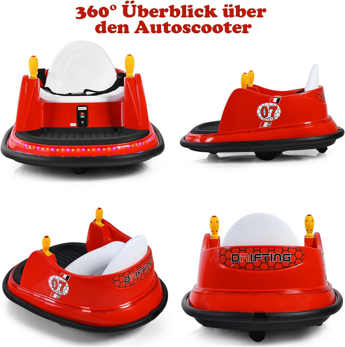 AUTOSCOOTER 6V Kinder Rot - Rot, Kunststoff (75/42/57cm) - COSTWAY