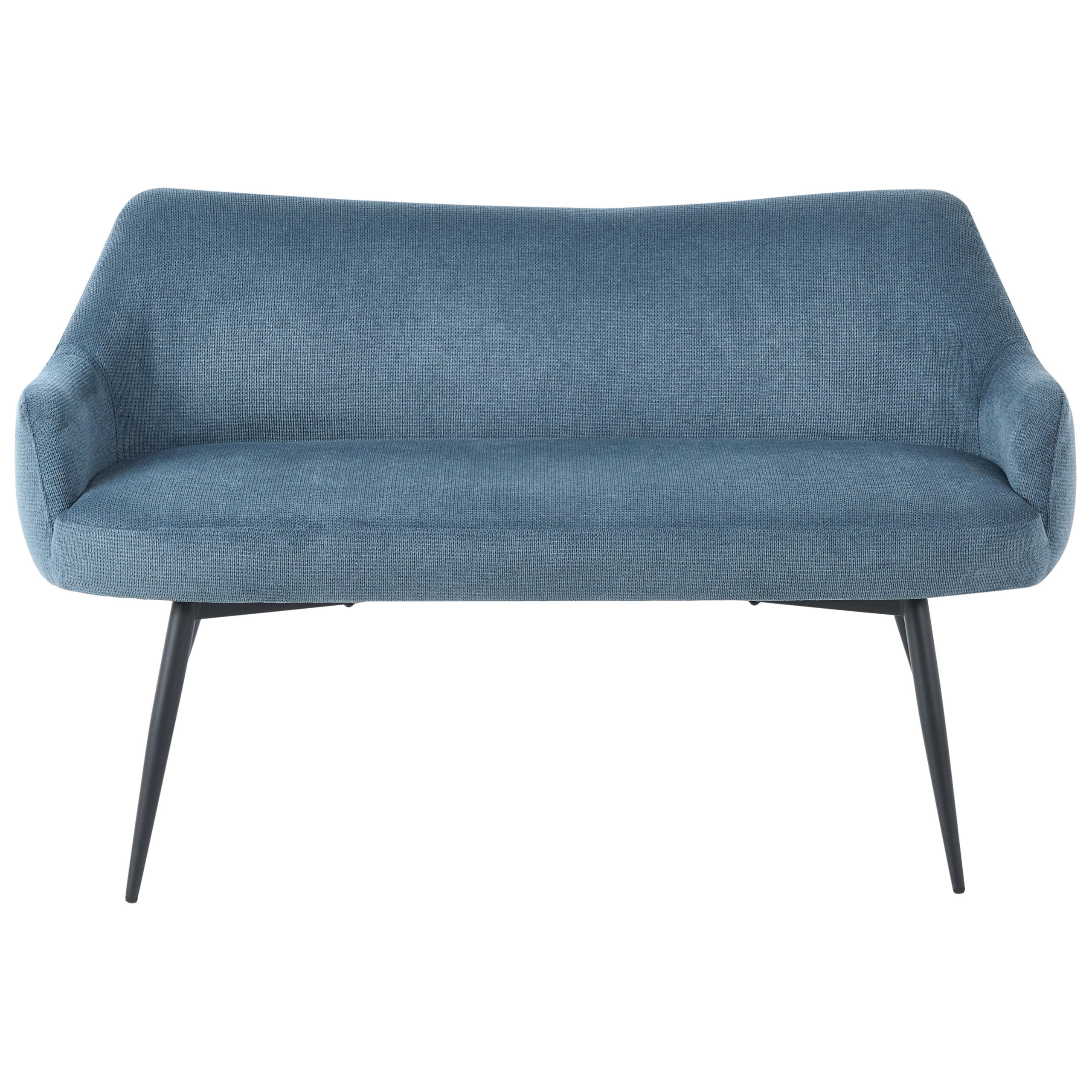 ESSZIMMERBANK 2-Sitzer Stoff Blau Arendal - Blau, Textil (134/79/58cm) - Beliani