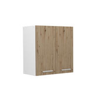 HÄNGESCHRANK R-Line Artisan-Eiche 60 cm - Weiß/Eiche Artisan, Holzwerkstoff (60/60/31cm) - Vicco